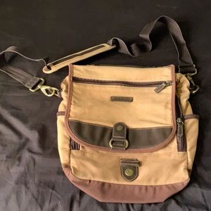 Eddie Bauer Brown Canvas Travel Bag
